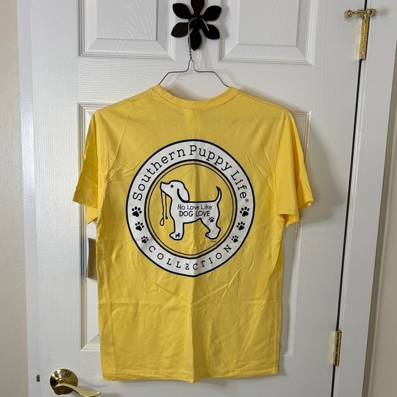 Southern Spirit Puppy Life Sunny Yellow Short Sleeve Tee Generous Size Sm NWT - Picture 6 of 14